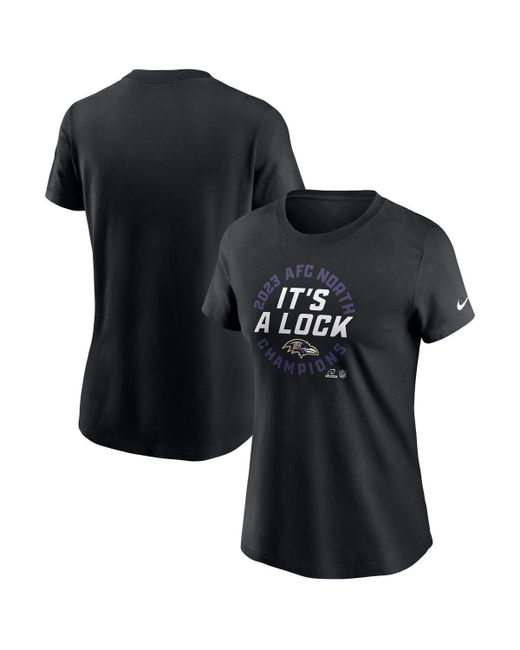 Nike Baltimore Ravens 2023 Afc North Division Champions Locker Room Trophy Collection T-shirt