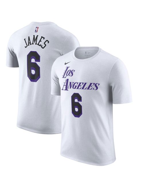 Nike LeBron James Los Angeles Lakers 2022/23 City Edition Name and Number T-shirt