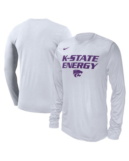 Nike and Kansas State Wildcats 2024 On-Court Bench Long Sleeve T-shirt