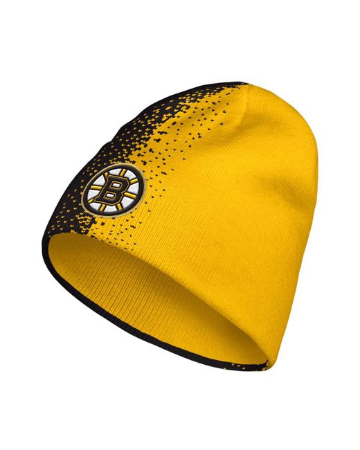 Adidas Gold Boston Bruins Split Knit Hat