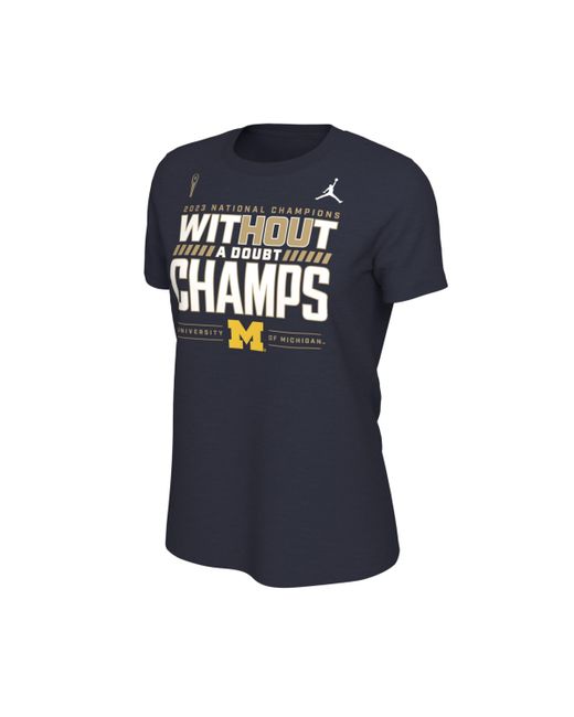 Jordan Michigan Wolverines College Football Playoff 2023 National Champions Locker Room T-shirt