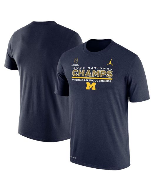 Jordan Brand Michigan Wolverines College Football Playoff 2023 National Champions Performance T-shirt