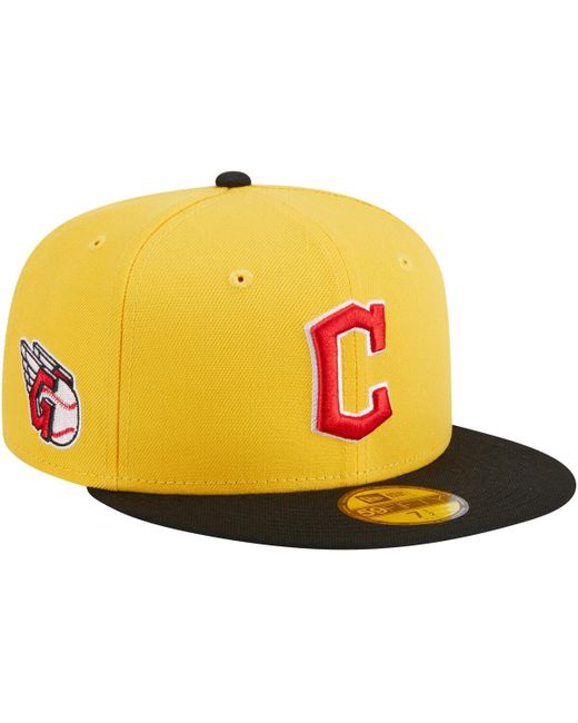 New Era Black Cleveland Guardians Grilled 59FIFTY Fitted Hat