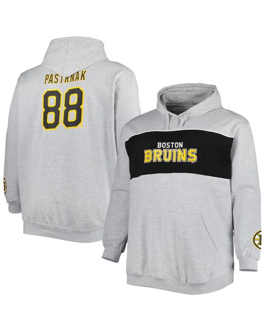 Profile David Pastrnak Boston Bruins Big and Tall Player Lace-Up Pullover Hoodie