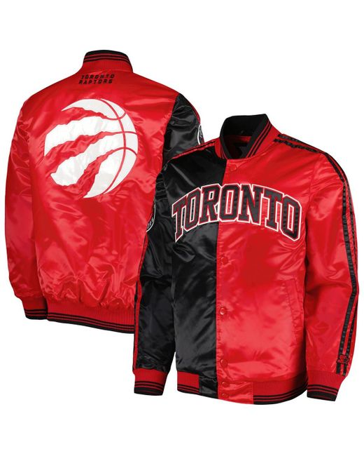 Starter Red Toronto Raptors Fast Break Satin Full-Snap Jacket