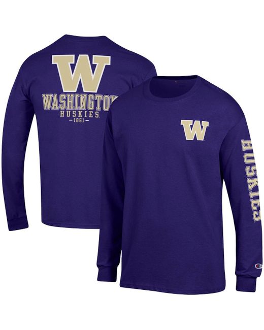 Champion Washington Huskies Team Stack Long Sleeve T-shirt