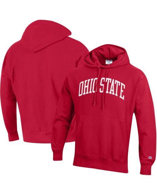 Champion Ohio State Buckeyes Team Arch Reverse Weave Pullover Hoodie