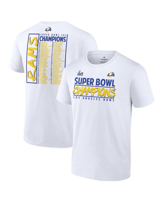 Fanatics Los Angeles Rams Super Bowl Lvi Champions Stacked Roster T-shirt