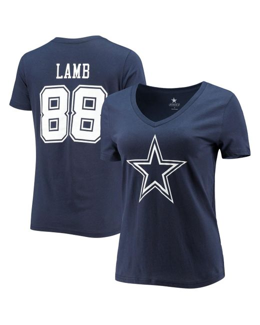 Fanatics CeeDee Lamb Dallas Cowboys Player Icon Name and Number V-Neck T-shirt