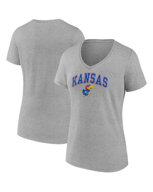 Fanatics Kansas Jayhawks Evergreen Campus V-Neck T-shirt