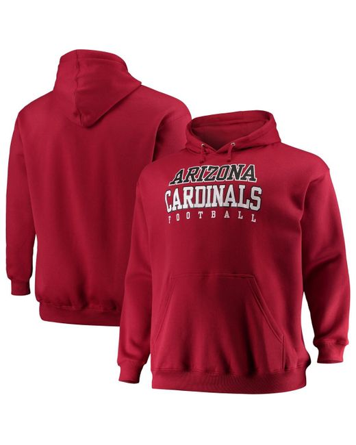 Majestic Arizona Cardinals Big and Tall Stacked Pullover Hoodie