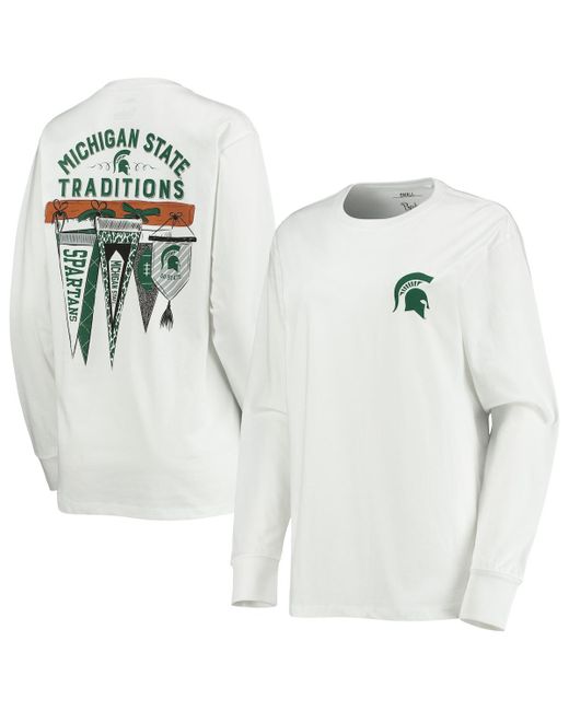 Pressbox Michigan State Spartans Traditions Pennant Long Sleeve T-shirt