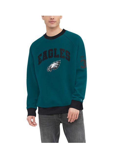 Tommy Hilfiger Philadelphia Eagles Reese Raglan Tri-Blend Pullover Sweatshirt