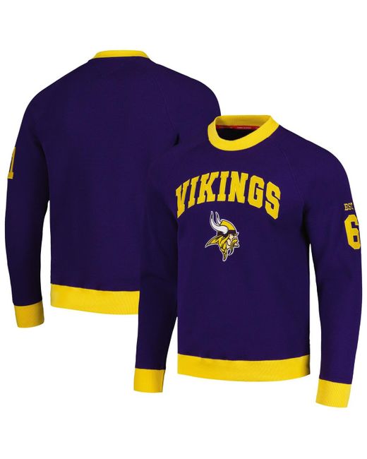 Tommy Hilfiger Minnesota Vikings Reese Raglan Tri-Blend Pullover Sweatshirt