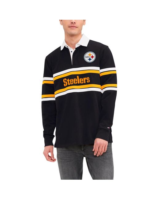 Tommy Hilfiger Pittsburgh Steelers Cory Varsity Rugby Long Sleeve T-shirt