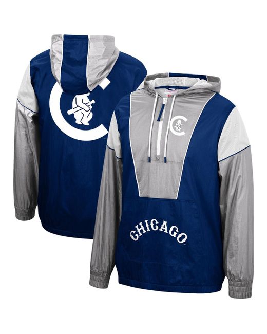 Mitchell & Ness Chicago Cubs Highlight Reel Windbreaker Half-Zip Hoodie Jacket