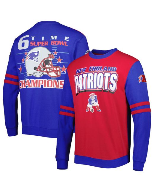 Mitchell & Ness New England Patriots All Over 2.0 Pullover Sweatshirt