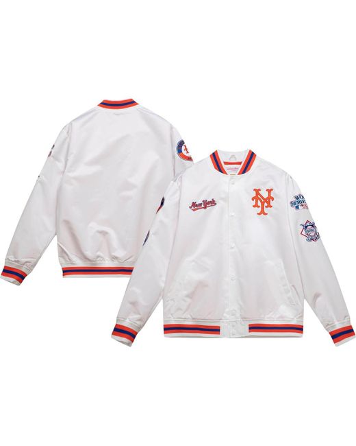 Mitchell & Ness New York Mets City Collection Satin Full-Snap Varsity Jacket