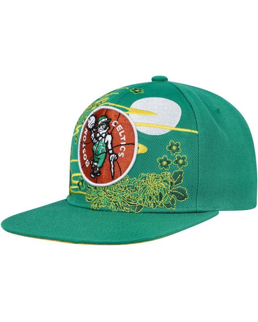 Mitchell & Ness Boston Celtics Hardwood Classics Asian Heritage Scenic Snapback Hat