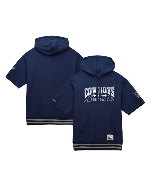 Mitchell & Ness Dallas Cowboys Pre-Game Short Sleeve Pullover Hoodie