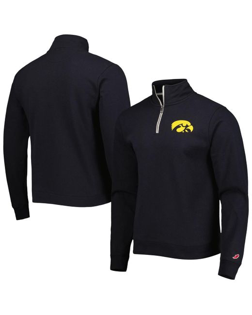League Collegiate Wear Iowa Hawkeyes Stack Essential Fleece Quarter-Zip Sweatshirt