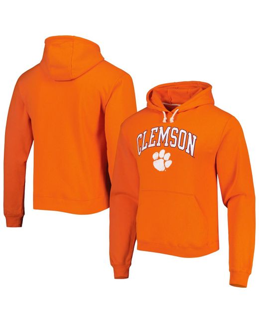 League Collegiate Wear Clemson Tigers Arch Essential Fleece Pullover Hoodie