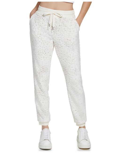 Marc New York Andrew Marc Sport Novelty Spotted Faux Fur Jogger Pants