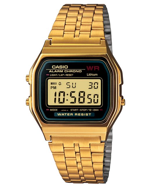 Casio Digital Vintage Tone Stainless Steel Bracelet Watch 39x39mm