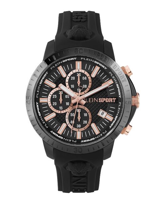 Plein Sport Chronograph Date Quartz Plein Gain Silicone Strap Watch 43mm