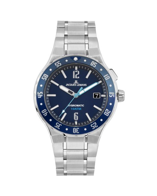 Jacques Lemans Hybromatic Watch with Solid Strap 1-2109