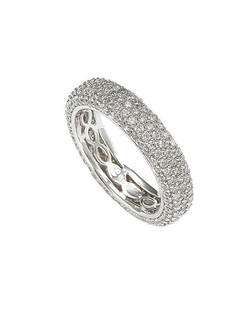 Suzy Levian New York Suzy Levian Sterling Silver Cubic Zirconia Eternity Band Ring