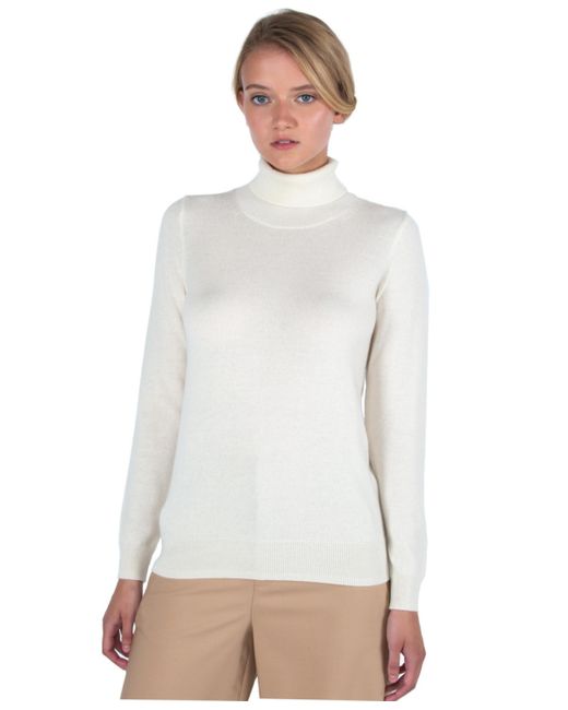 Jennie Liu 100 Pure Cashmere Long Sleeve Turtleneck Pullover Sweater