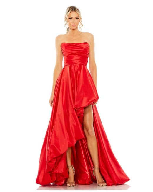Mac Duggal Strapless Rouched Gown