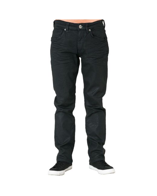 Level 7 Relaxed Straight Premium Denim Jeans Coated