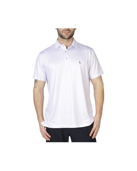 TailorByrd Mini Dot Performance Polo with Dress Shirt Collar