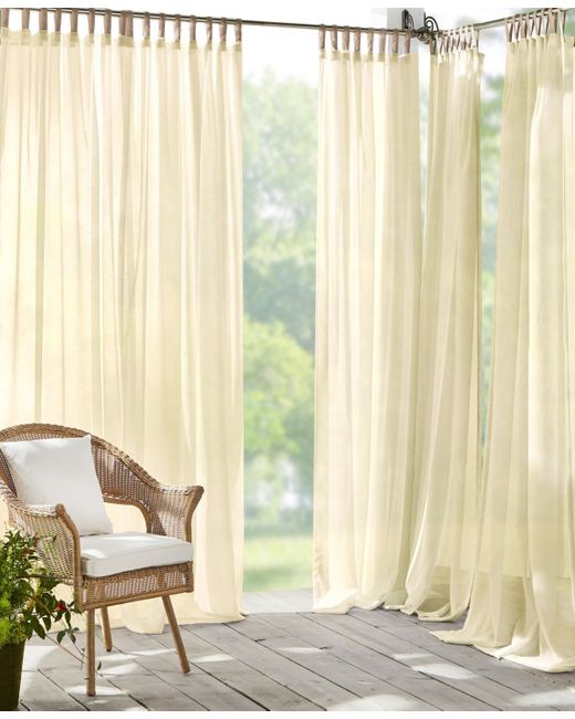 Elrene Darien Sheer 52 x 84 Indoor/Outdoor Tab Top Curtain Panel