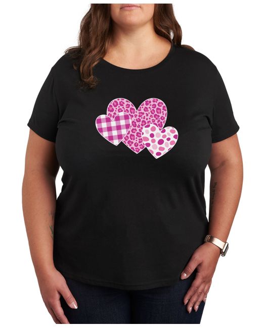 Hybrid Apparel Air Waves Trendy Plus Valentines Day Graphic T-shirt