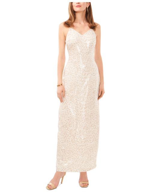Vince Camuto Sequined Animal Print Maxi Dress