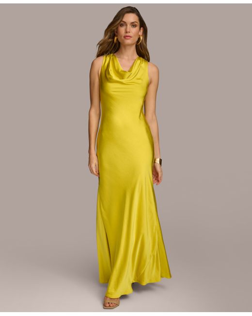 Donna Karan Sleeveless Cowlneck Gown