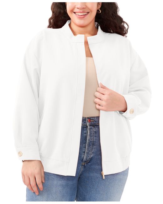 Vince Camuto Plus Stand Collar Bomber Jacket