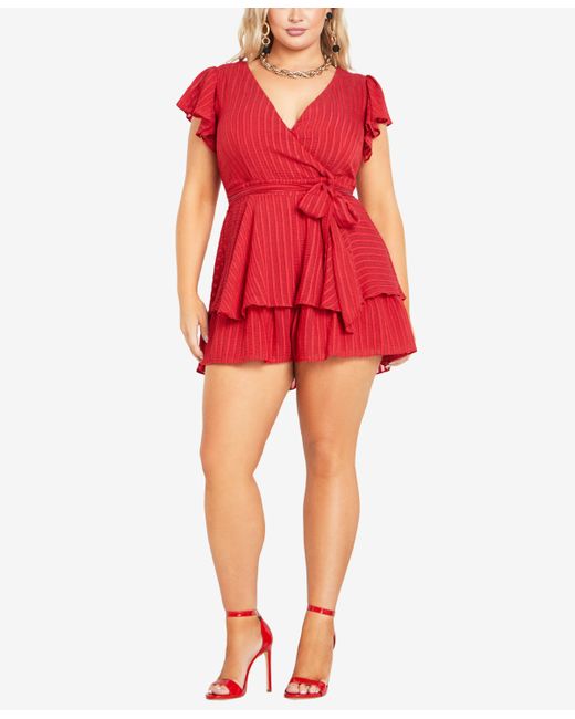 City Chic Plus First Date Playsuit