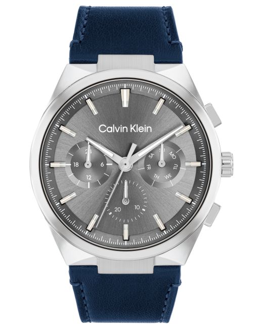 Calvin Klein Distinguish Leather Strap Watch 44mm
