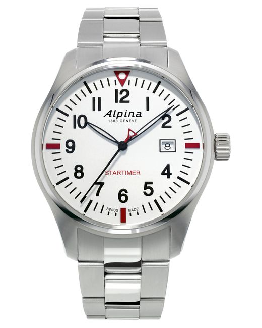 Alpina Swiss Startimer Pilot Bracelet Watch 42mm