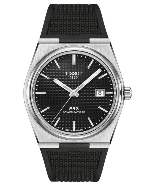 Tissot Swiss Automatic Prx Rubber Strap Watch 40mm