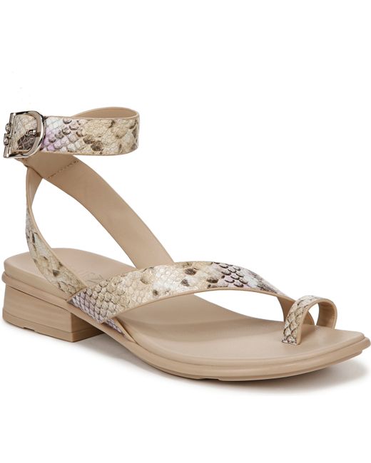 Naturalizer Birch Ankle Strap Sandals Lilac Snake Print Leather
