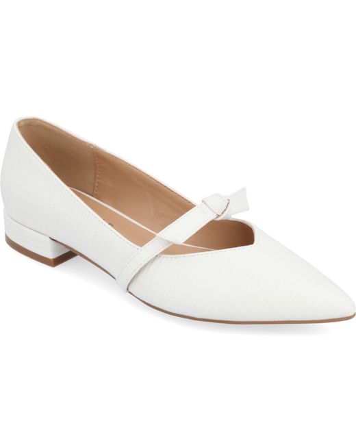 Journee Collection Bow Mary Jane Pointed Toe Flats