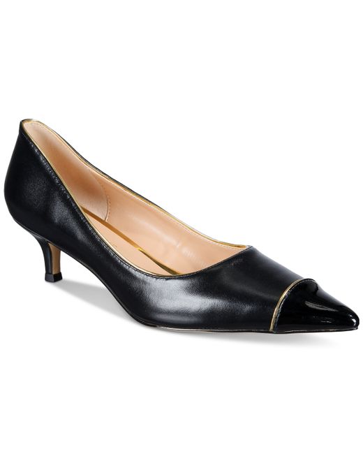 Things Ii Come Jacey Luxurious Pointed-Toe Kitten Heel Pumps