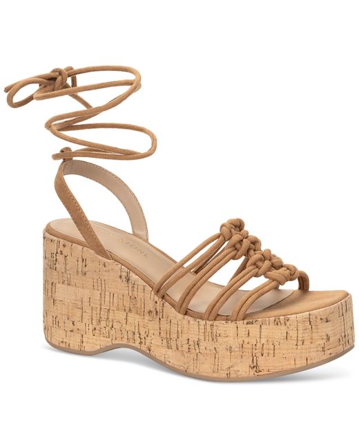 Sun + Stone Fallonn Ankle-Tie Platform Wedge Sandals Created for