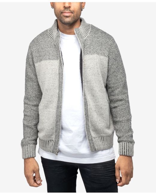X-Ray Blocked Full-Zip High Neck Sweater Jacket