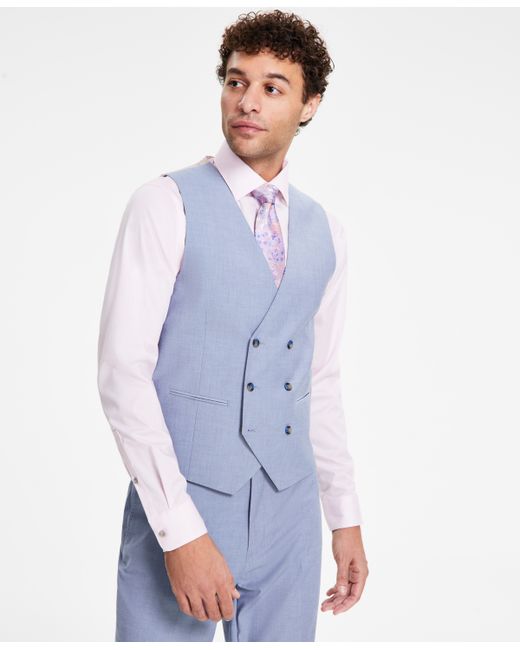 Tayion Collection Classic Fit Double-Breasted Suit Vest